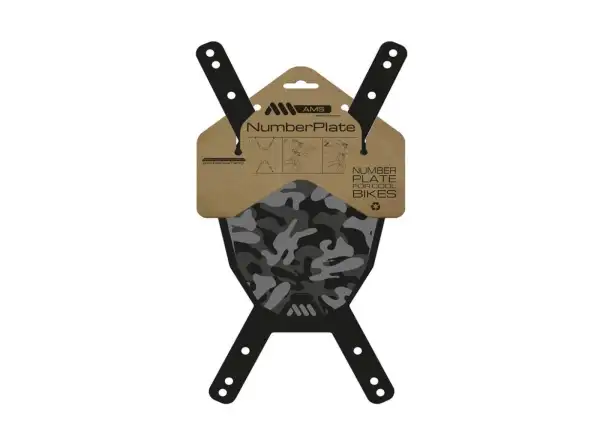 All Mountain Style Number Plate Startnummernschild Camo/Black
