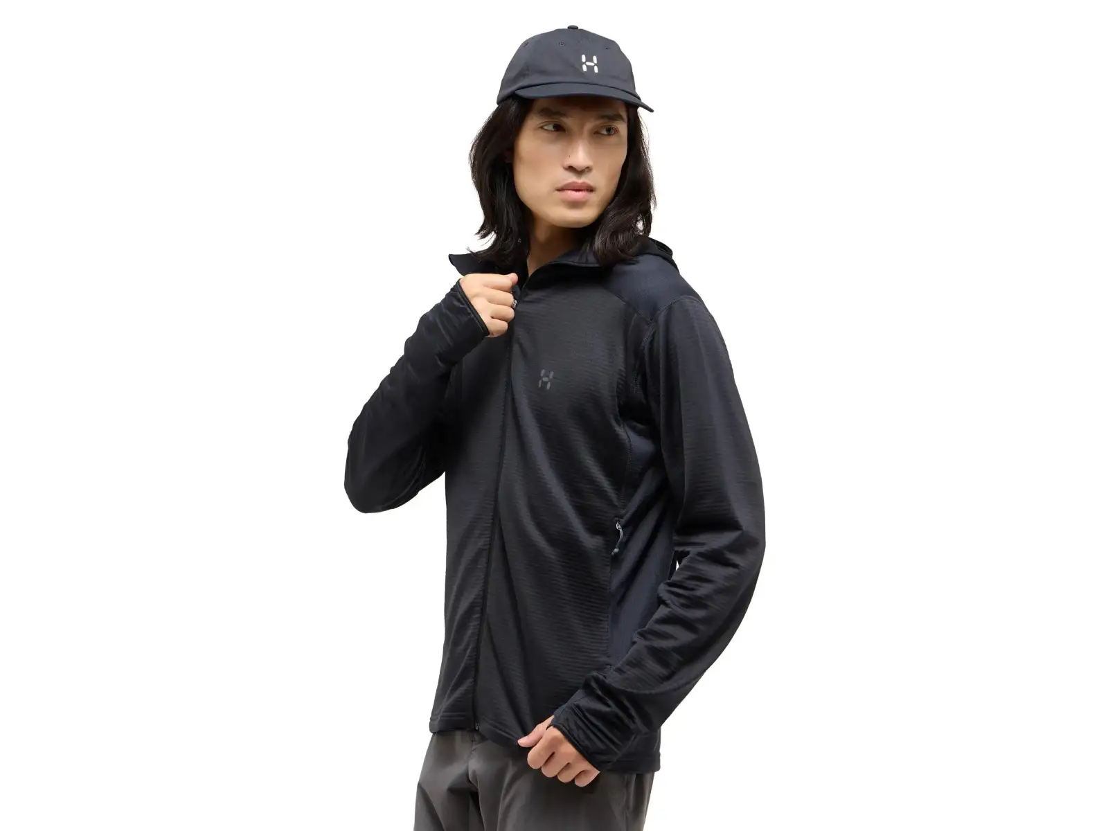 Haglöfs L.I.M Mid Multi Hood Herren-Sweatshirt True Black
