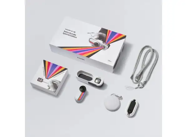 Insta360 GO 3S Kamera Retro Bundle 64 GB Sonderedition weiß