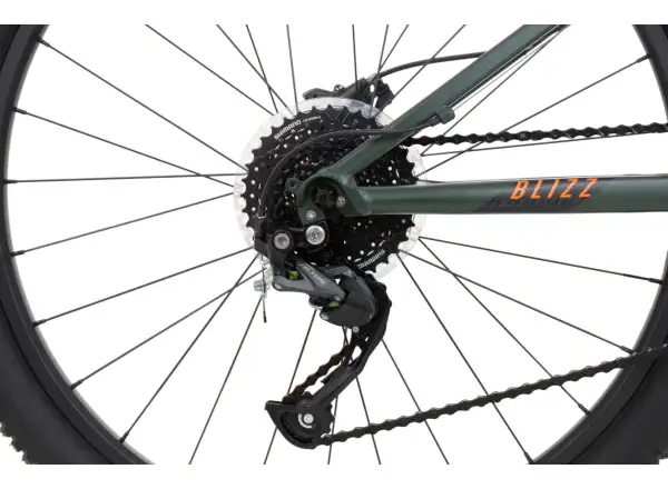Rock Machine Blizz 27 HD Kinderfahrrad Mat Khaki/Neon Orange/Black