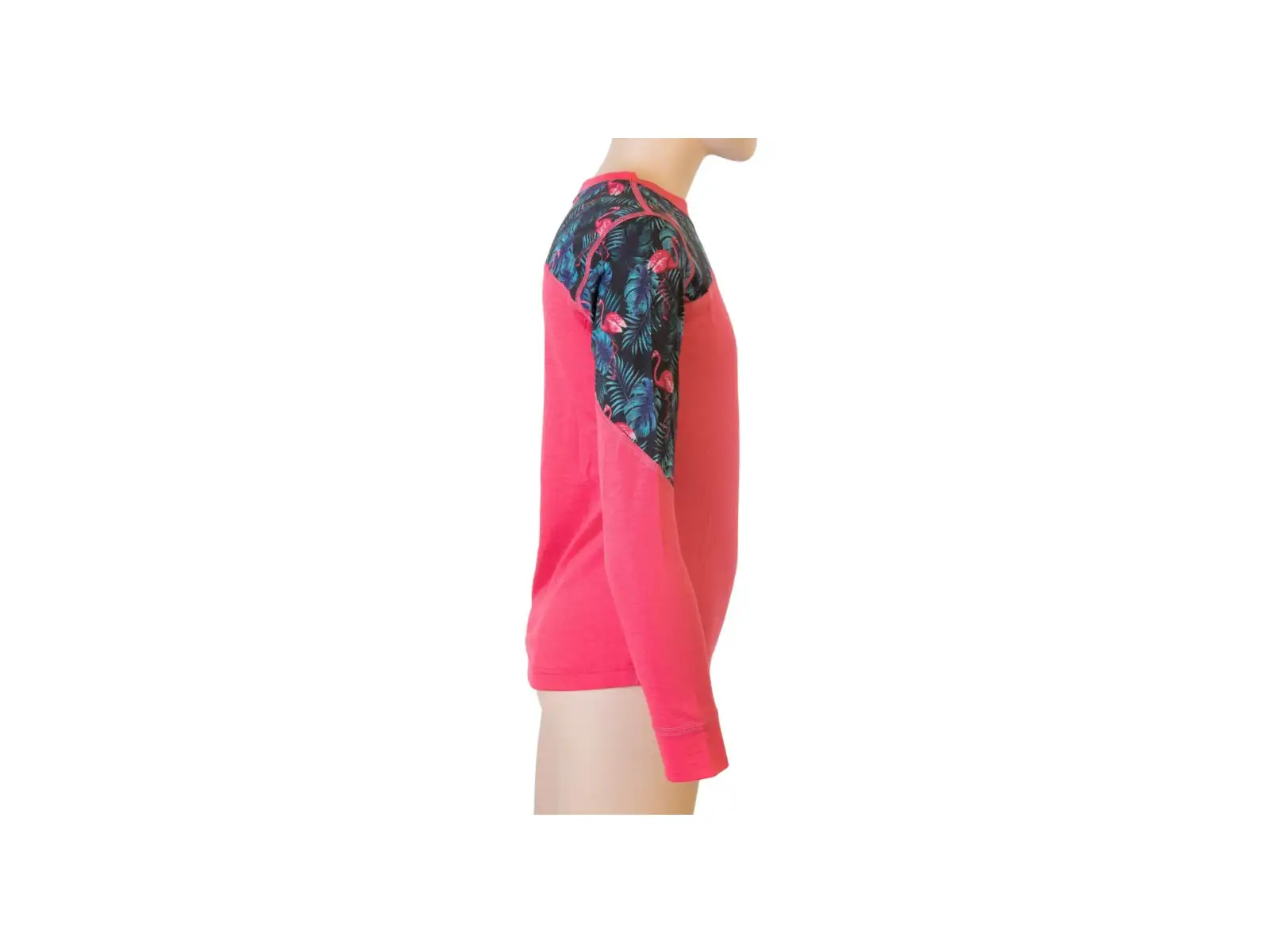 Sensor Merino Impress Set Kinder Langarmshirt + Hose Magenta/Floral