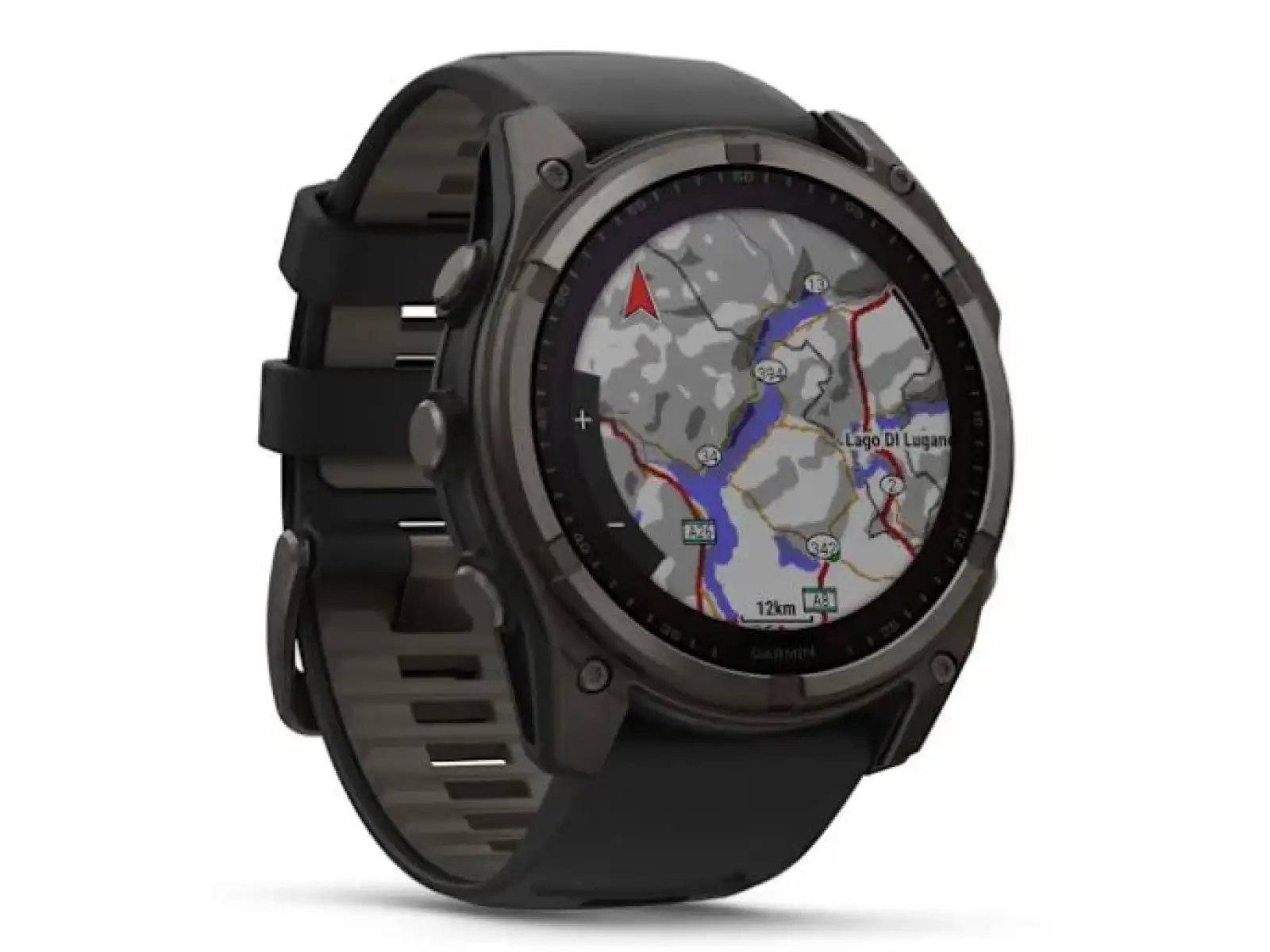 Garmin fenix 8 - 51 mm Solar Sapphire Smartwatch Carbon DLC Titanium Schwarz/ Kieselgrau