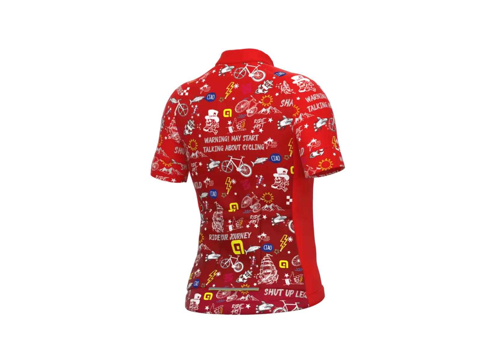 Alé Kids Vibes Kinder Kurzarmtrikot rot