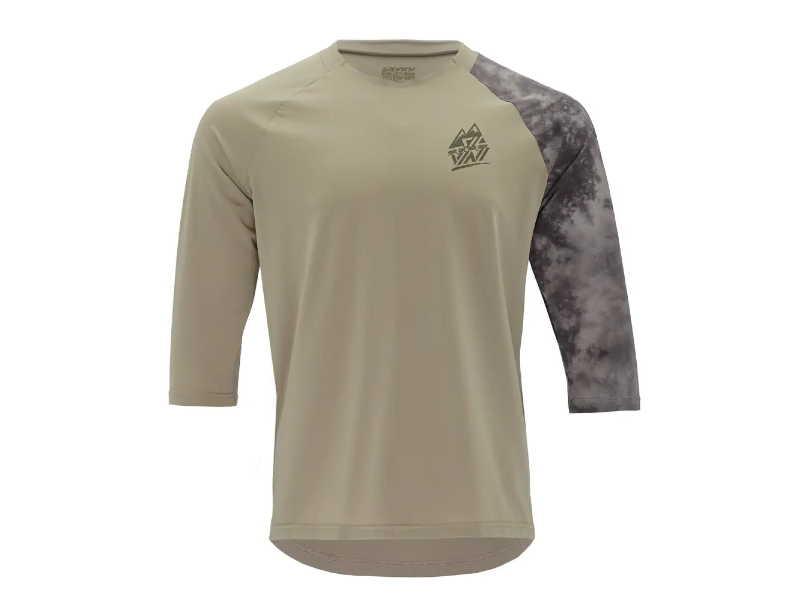 Silvini Brunello Herrentrikot mit kurzen Ärmeln in Creme/Braun.