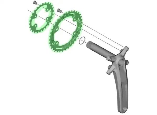 Shimano Deore FC-M5100-2/M5100-B2 Kettenblatt 36 Zähne