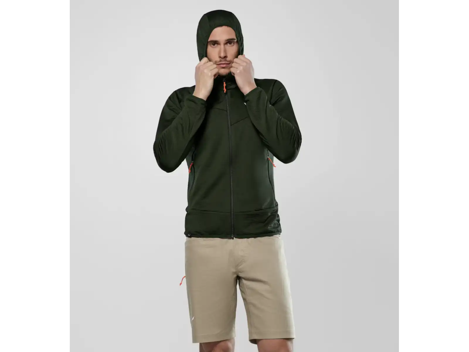 Salewa Puez Altavia Polarlite Hooded Herren-Sweatshirt Dark Olive