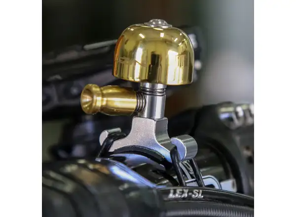 Lezyne Classic Messing Glocke Small gold/schwarz
