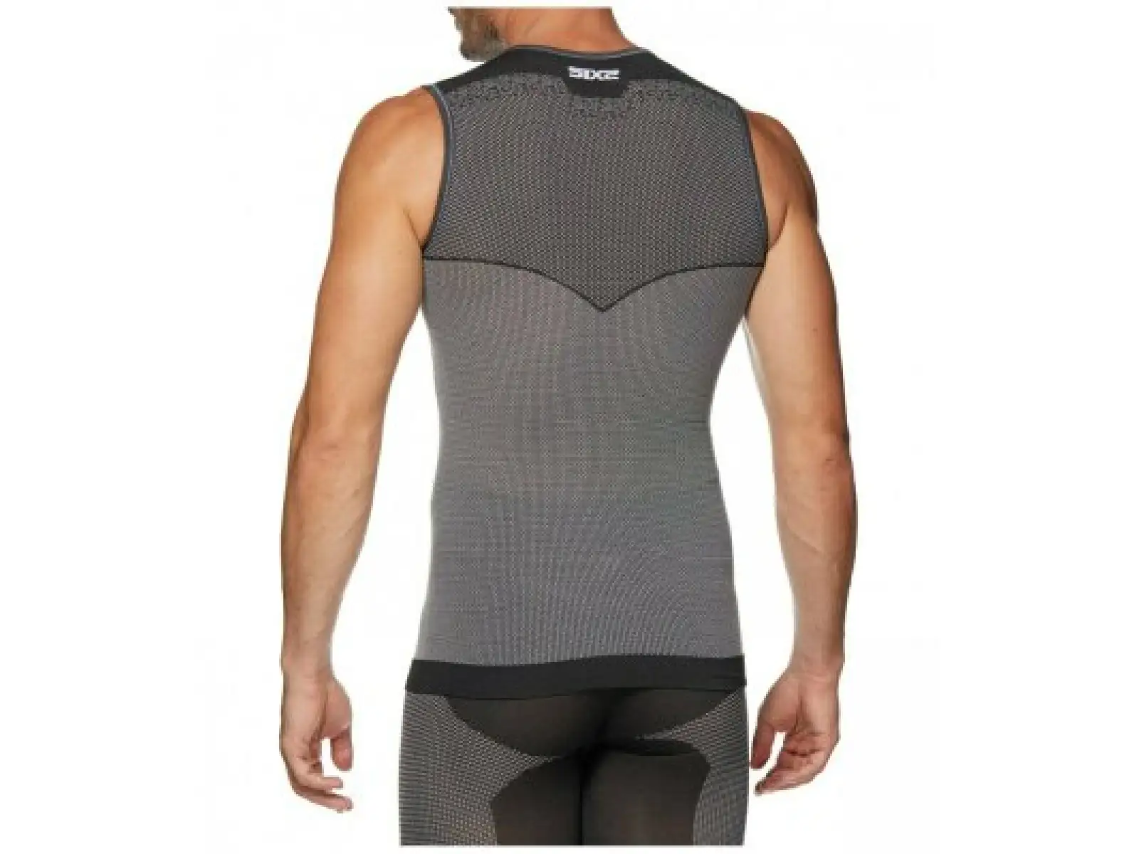 SIXS SML BT Funktionelles ultraleichtes ärmelloses Shirt in Carbon Schwarz.