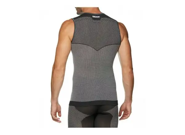 SIXS SML BT Funktionelles ultraleichtes ärmelloses Shirt in Carbon Schwarz.