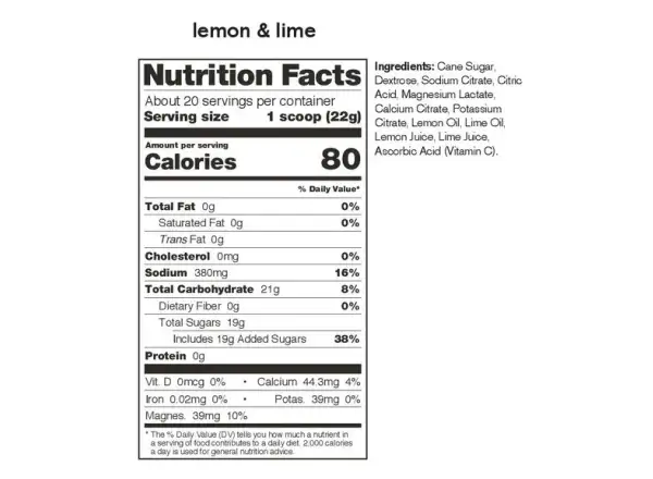 Skratch Labs Hydration Sport Drink Mix Ionisches Getränk 440 g Zitrone/Limette