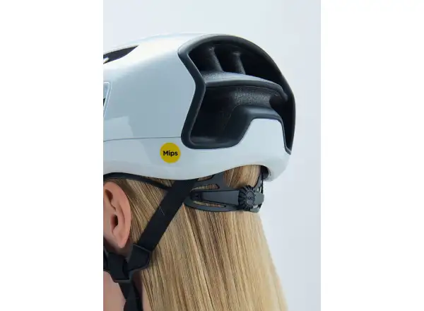 POC Cytal Rennradhelm Hydrogen White/Uranium Black Matt/Logo