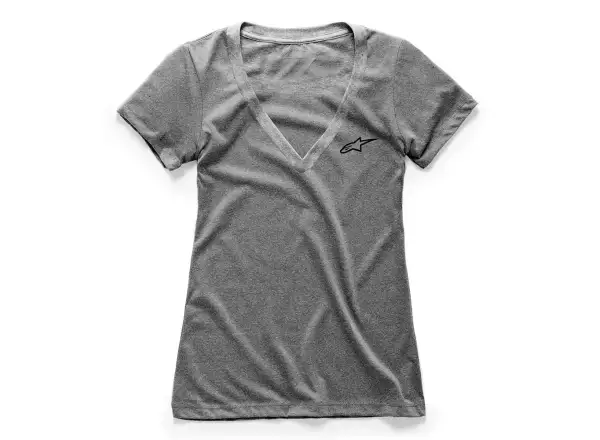 Alpinestars Damen Ageless V-Ausschnitt T-Shirt Kurzarm Grau Heather