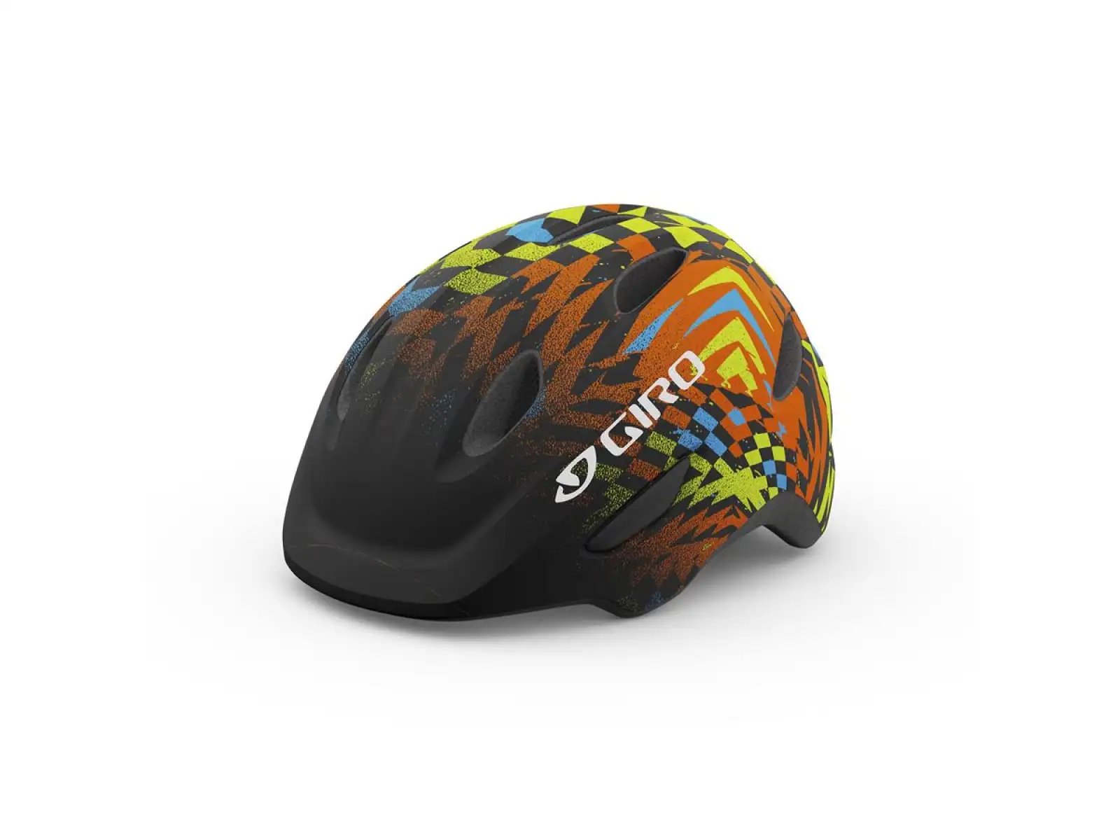 Giro Scamp Kinderhelm Mat Black/Check Fade