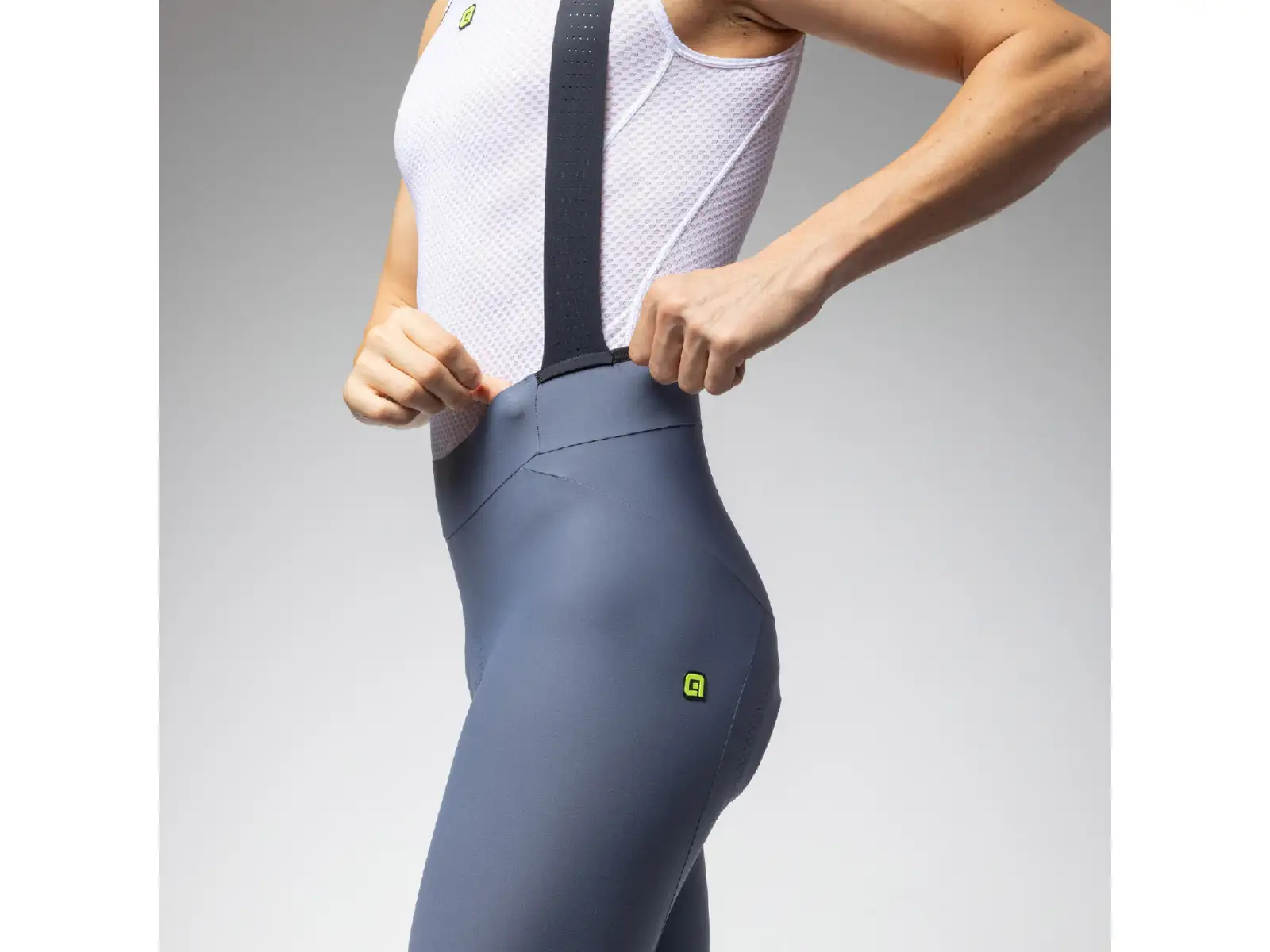 Alé R-EV1 GO Herren-Shorts mit Polster und Trägern Steel