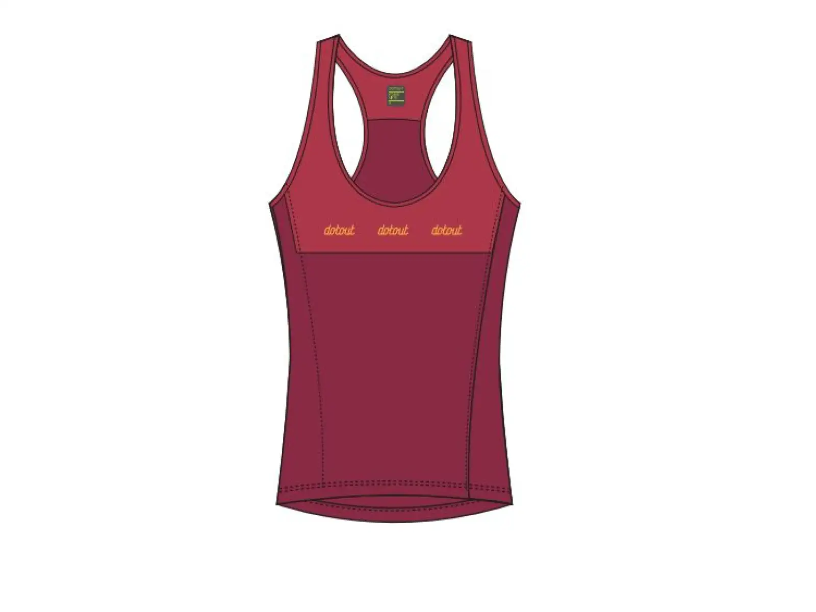 Dotout Metro ärmelloses Damen-Trikot Bordeaux/Red