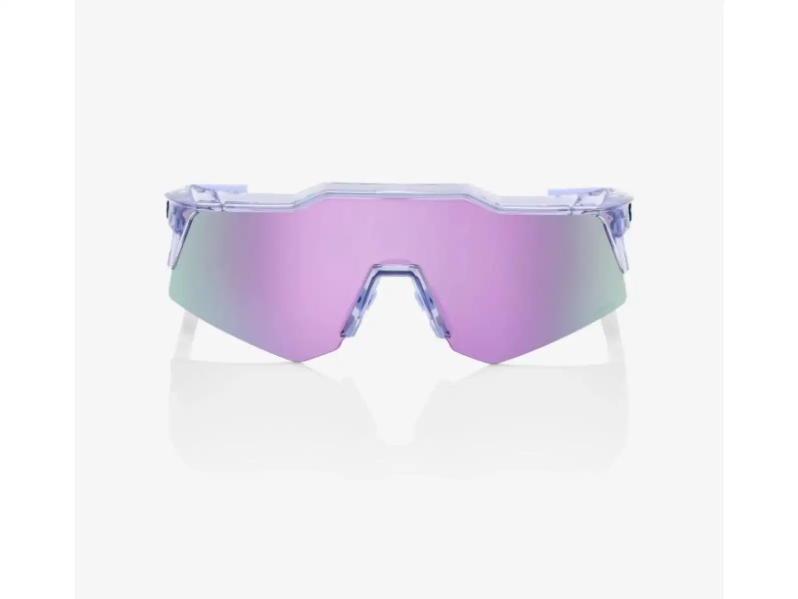 100% SPEEDCRAFT XS HiPER Lavendel Brille mit verspiegelten Gläsern, klar/lila.