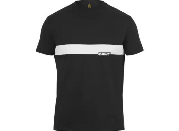 Mavic Corporate Stripe Herren-T-Shirt mit kurzen Ärmeln Schwarz Corde
