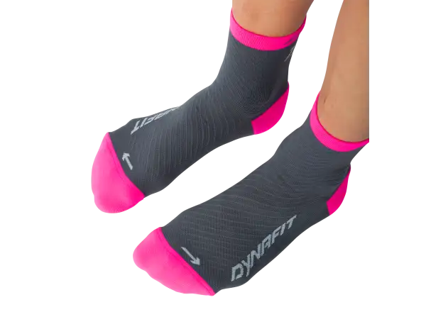 Dynafit Trail Mid Laufstrümpfe Cinder/Pink Glo