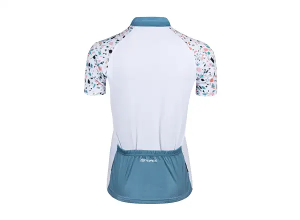 Force Rock Lady Damen Kurzarmtrikot weiß/türkis