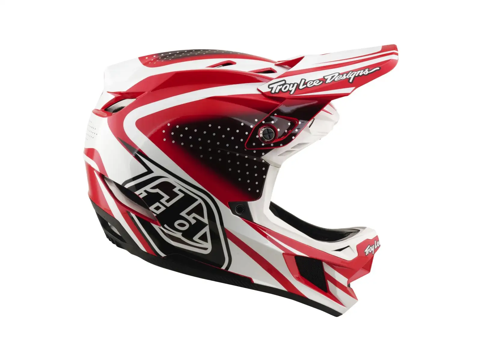 Troy Lee Designs D4 Polyacrylite MIPS Helm Line Fire/white