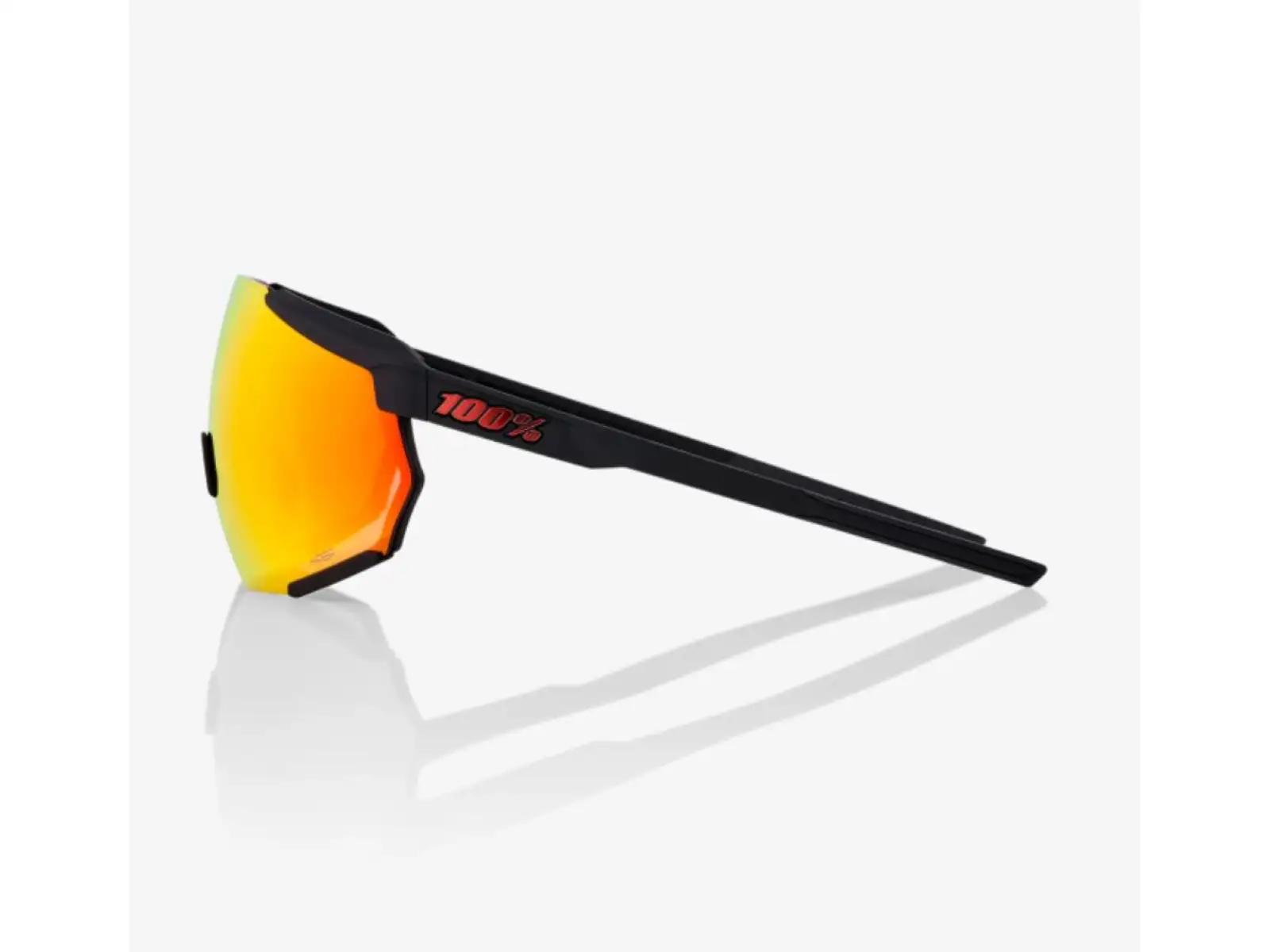 100% Racatrap 3.0 Brille Soft Tact Black/HiPER Red Multilayer Mirror Lens