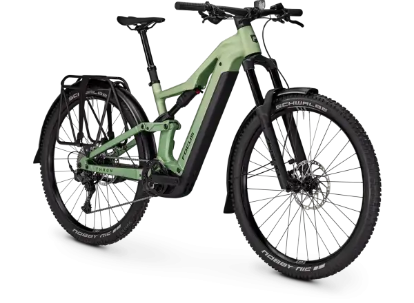 Focus THRON 7 EQP 800Wh vollgefedertes E-Bike Mintgrey / Artichokegreen