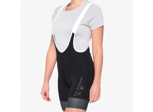 100% Exceeda Damen Shorts mit Latz und Polsterung Black/Charcoal