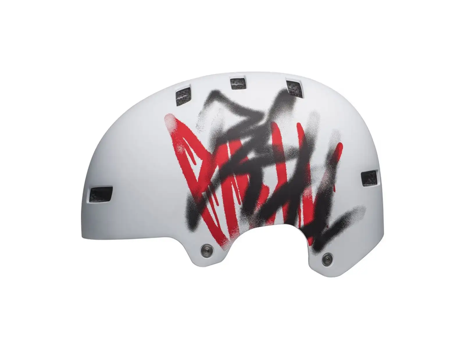 Bell Local Helm Mat Weiß Scribble