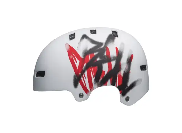 Bell Local Helm Mat Weiß Scribble