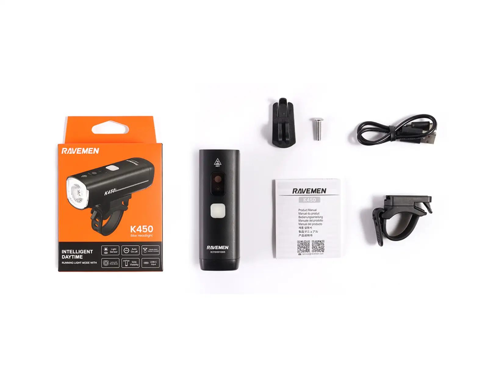 Ravemen K450 Frontlicht schwarz