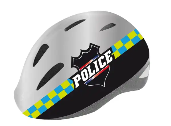 Force Fun Police 2019 Kinderhelm Schwarz/Weiß