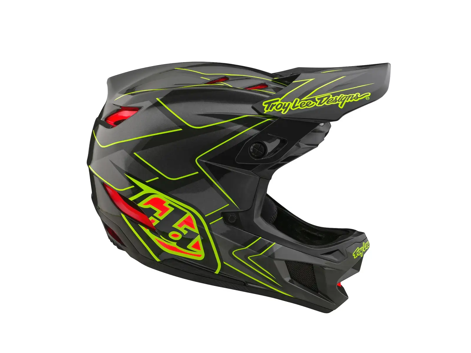Troy Lee Designs D4 Composite Ghostwing Helm Grau