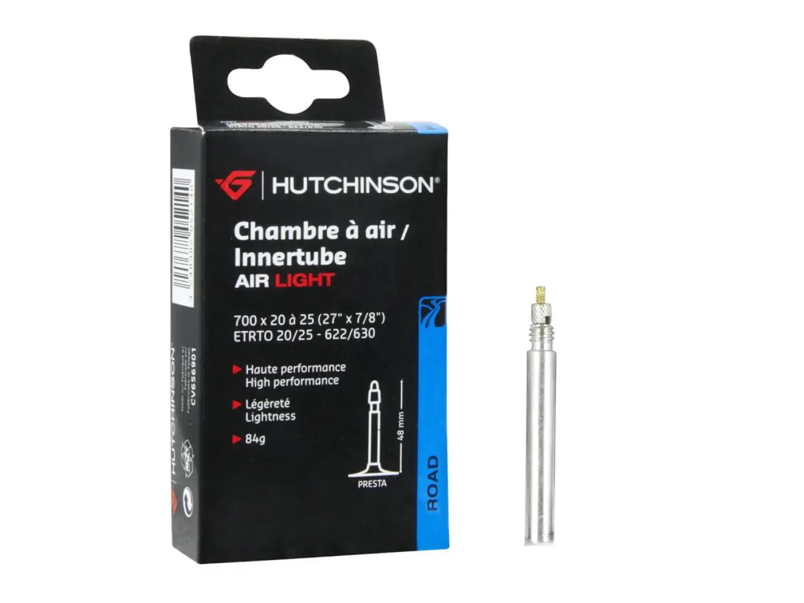 Hutchinson Air Light 20/25-622 Rennrad-Schlauch Autoventil 48 mm