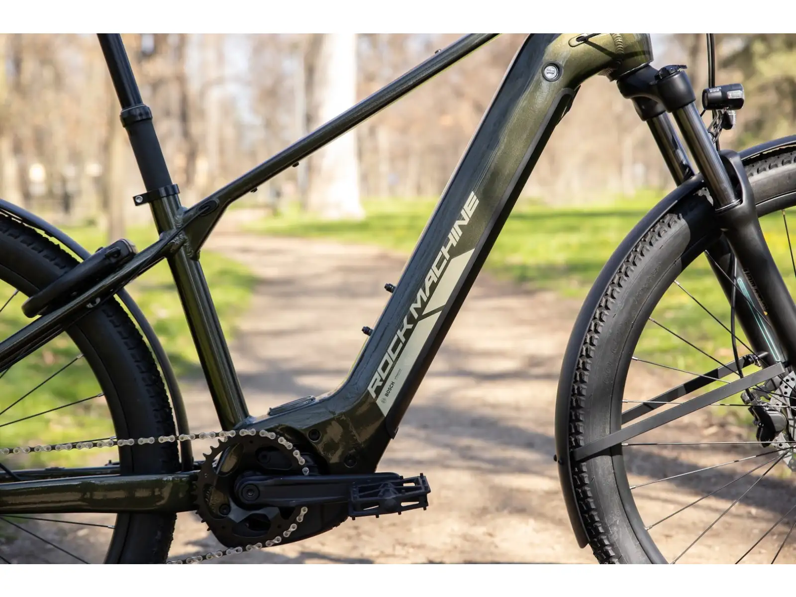 Rock Machine eBlizz B70T Elektro-Mountainbike – Gloss Dark Forest