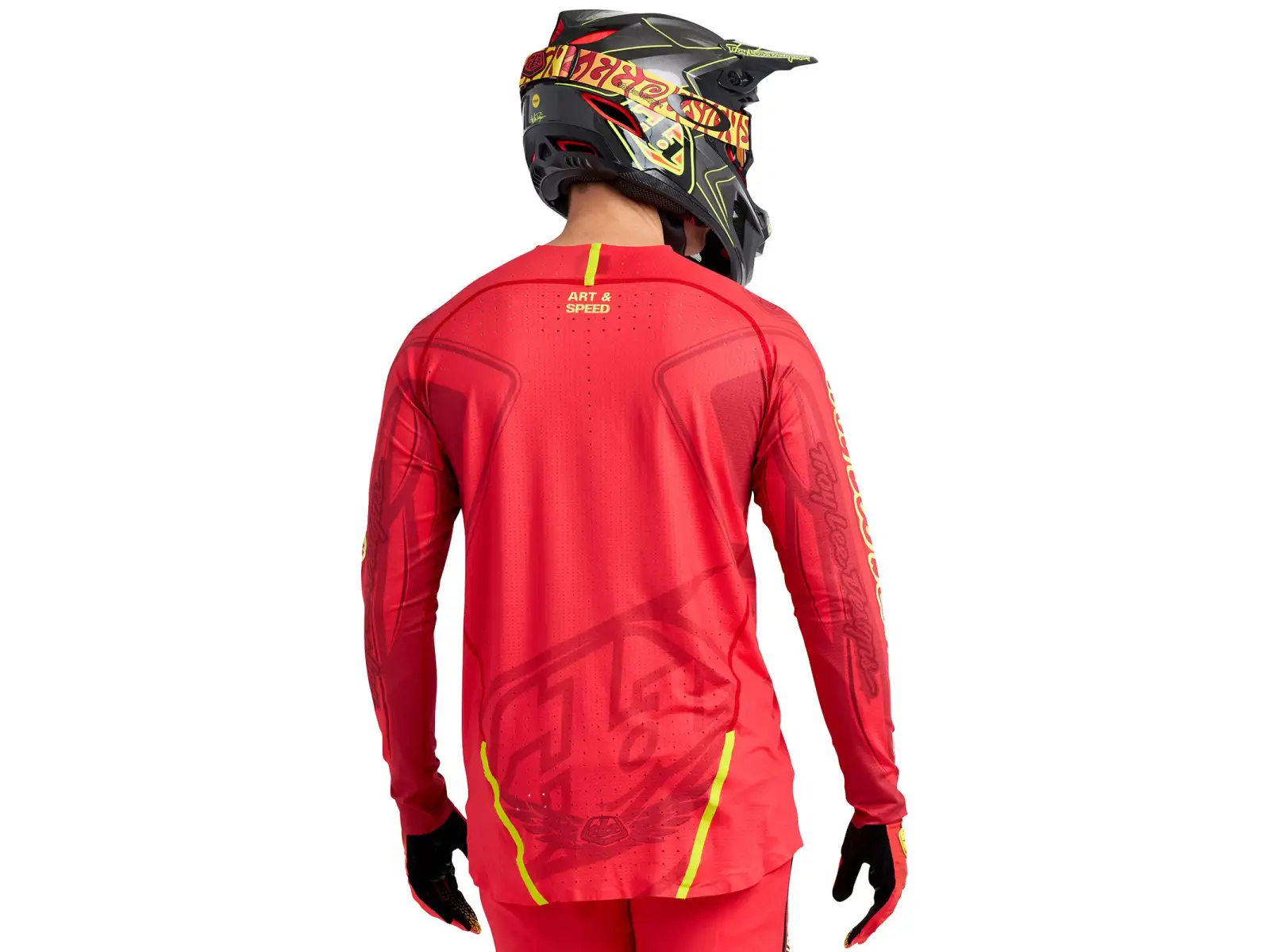 Troy Lee Designs Sprint Ultra Ghostwing Herrentrikot Langarm Infra Red