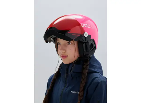 POC POCito Obex Visor Kinder-Skihelm Fluorescent Pink