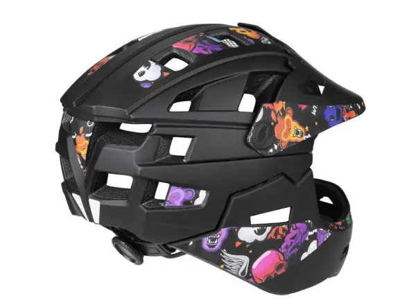 Etape Scudo Kinderhelm schwarz/Grafik matt
