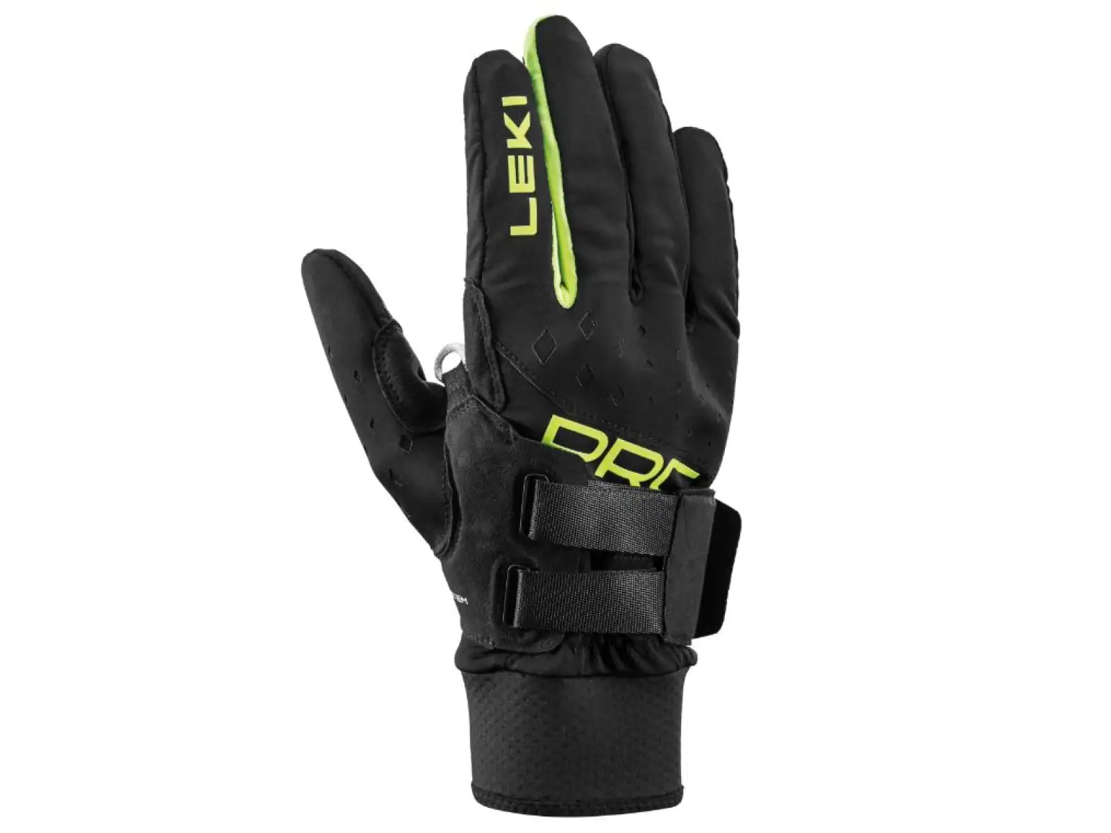 Leki PRC Shark Langlaufhandschuhe Black/Neon yellow