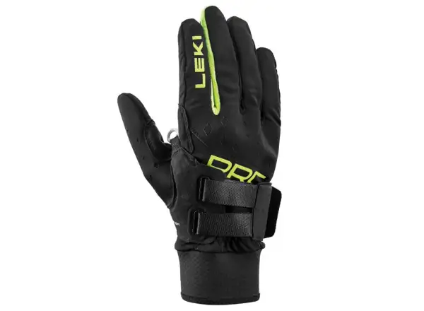 Leki PRC Shark Langlaufhandschuhe Black/Neon yellow