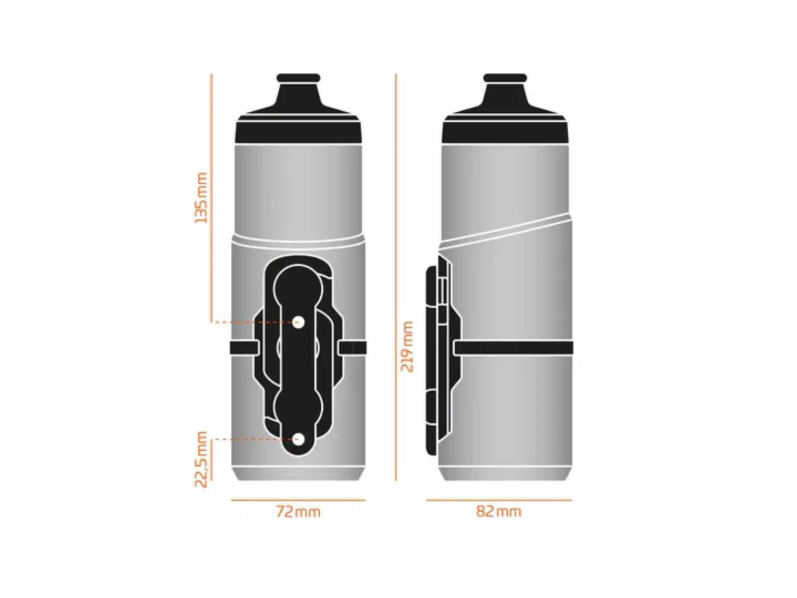 Rascal Fidlock Bottle Twist set Dark 0,6 l Flasche + Uni Base