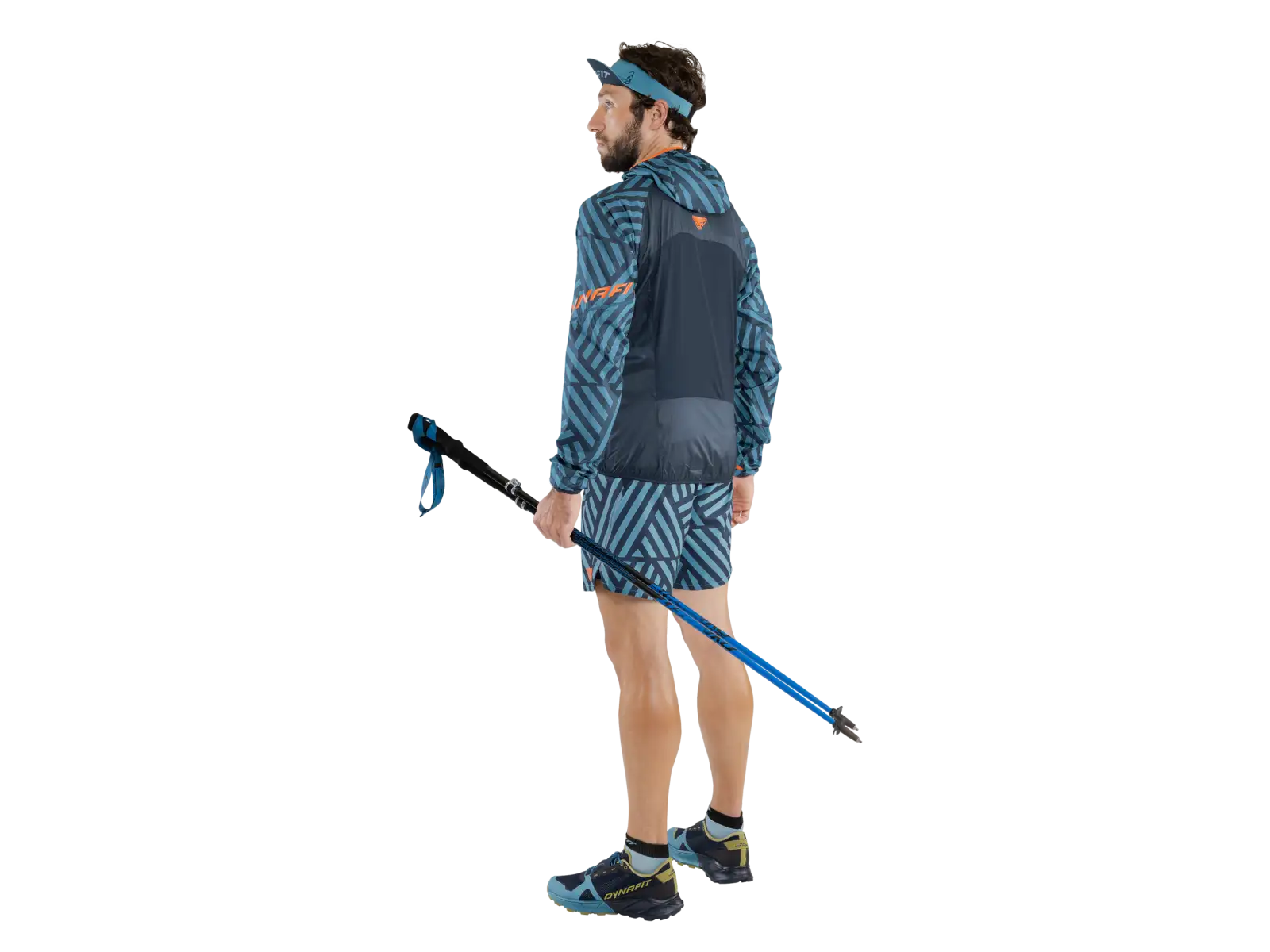 Dynafit Trail Graphic 2v1 Herrenshorts Storm Blue/Razzle Dazzle