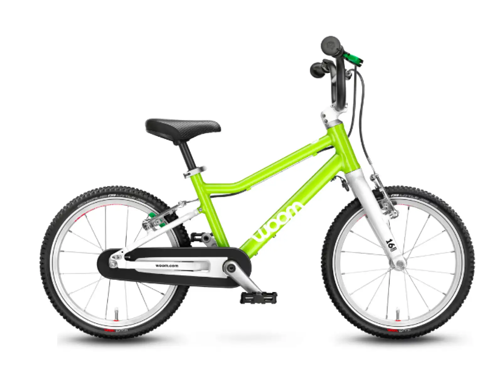 Woom 3 Echse Limette 16 Kinderfahrrad