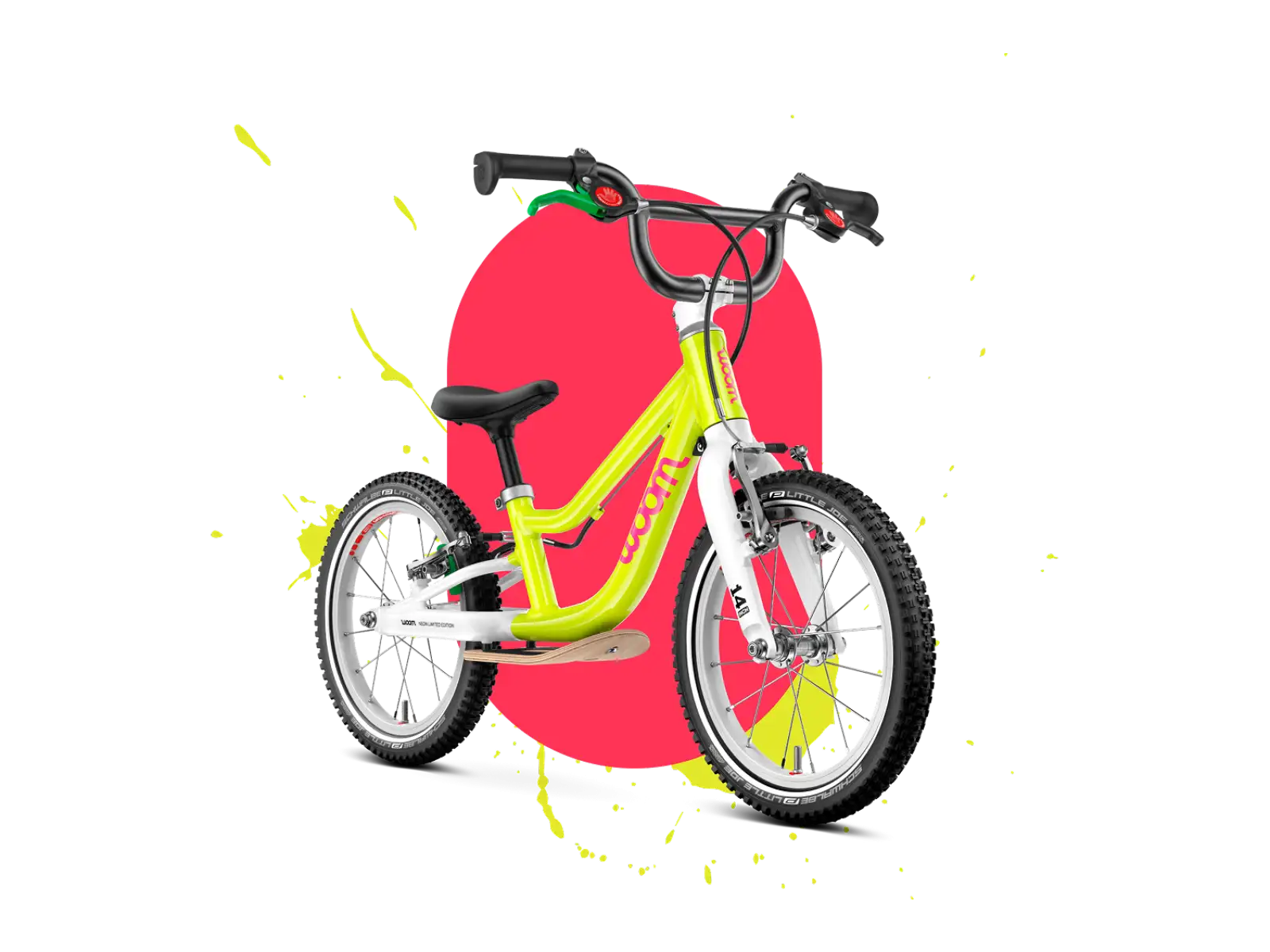 Woom GO 1 PLUS Kinderlaufrad neon lime