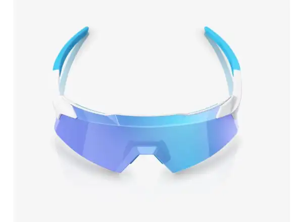 100% Aerocraft Brille Matte White/HiPER Blue Mirror
