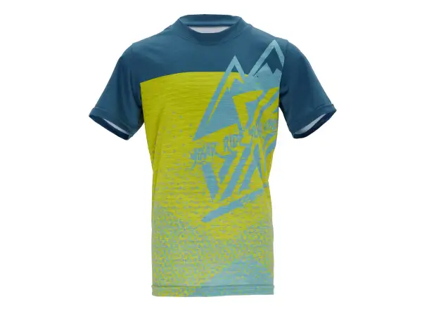 Silvini Denni Kinder Kurzarmtrikot, blau/neon
