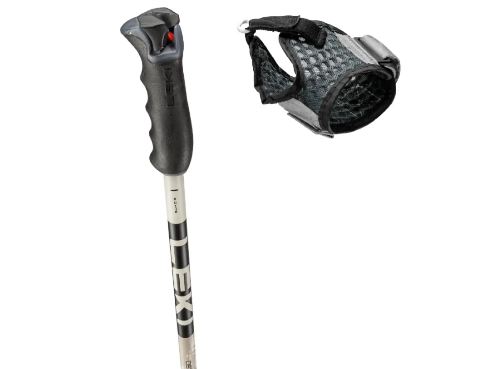 Leki Detect S Vario Skistöcke Warm Grey Light/Warm Grey Dark/Black