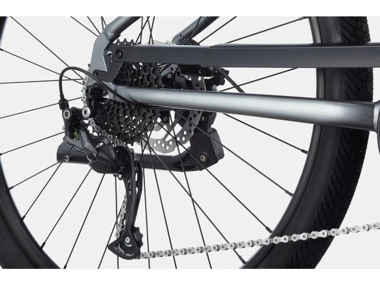 Cannondale Adventure NEO 4 GRY - elektrisches Stadtfahrrad.