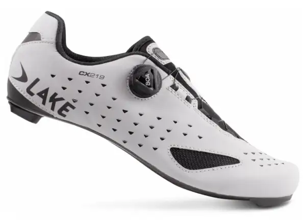 Die Lake CX219 Carbon Herren-Rennradschuhe in reflektierendem Silber/Schwarz