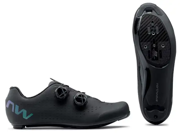 Northwave Revolution 3 Straßen Herren Fahrradschuhe Black/Iridescent