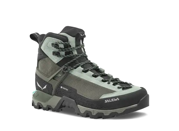 Salewa Mountain Trainer 3 Tech Mid GTX Damen Wanderstiefel Shadow/Faded Green